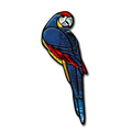 Blue Macaw Bevel Cluster LIMITED SUPPLY (MANY BUBBLES)
