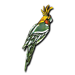 Cockatiel Colored Bevel Cluster