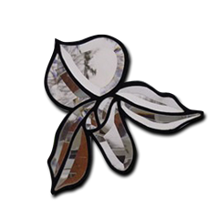 Orchid Bevel Cluster - Peach, Left Facing