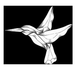 Hummingbird III Bevel Cluster, Facing Left
