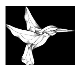 Hummingbird III Bevel Cluster, Facing Right