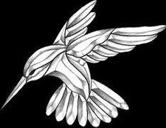 Large Hummingbird Bevel Cluster, Facing Left
