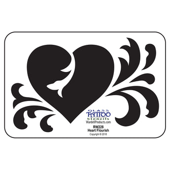 Heart Flourish Stencil
