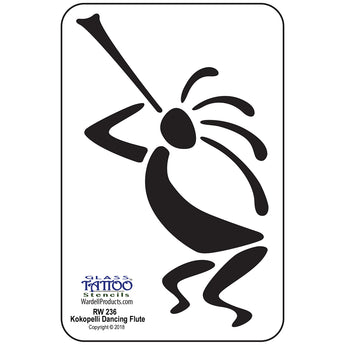 Kokopelli Dancing Flute Stencil