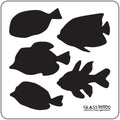 5 Tropical Fish Wafer Stencil