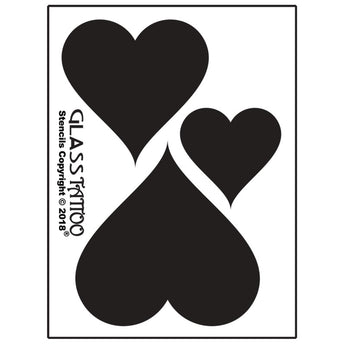 3 Hearts Wafer Stencil