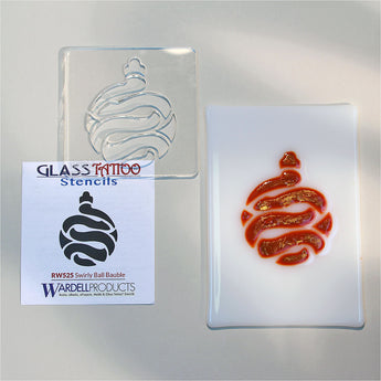 Swirly Ball Bauble Stencil