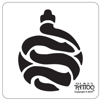 Swirly Ball Bauble Stencil