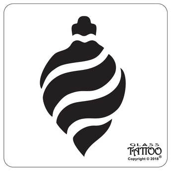 Swirly Pear Bauble Wafer Stenceil