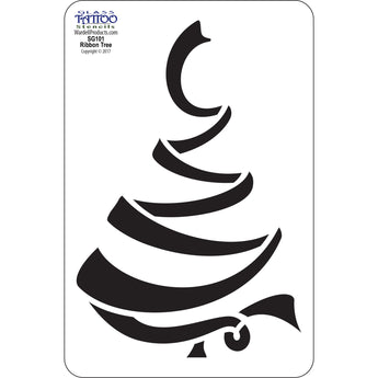 Ribbon Tree Stencil
