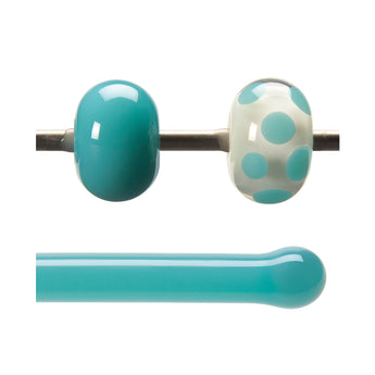 Bullseye Hot Rodz - Turquoise Blue Opalescent, Fusible