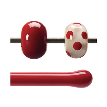 Bullseye Hot Rodz - Red Opalescent, Fusible