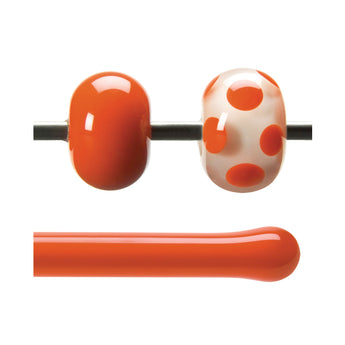 Bullseye Hot Rodz - Orange Opalescent, Fusible