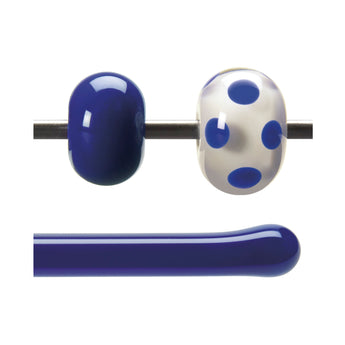 Bullseye Hot Rodz - Deep Cobalt Blue Opalescent, Fusible