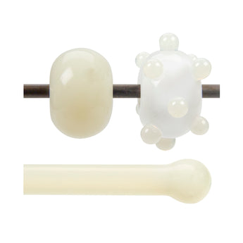 Bullseye Hot Rodz - Cream Opalescent, Fusible