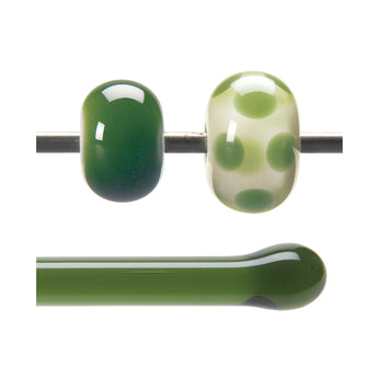 Bullseye Hot Rodz - Olive Green Transparent, Fusible
