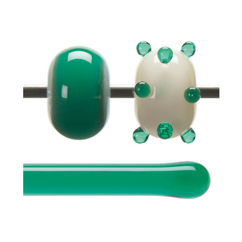 Bullseye Hot Rodz - Emerald Green Transparent, Fusible