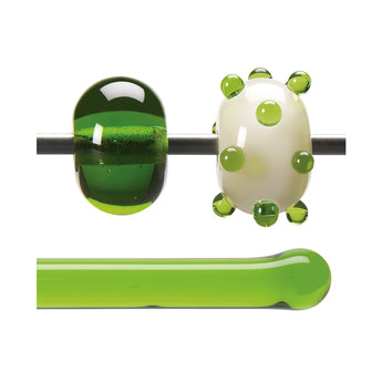 Bullseye Hot Rodz - Spring Green Transparent, Fusible