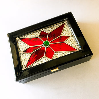 11 x 8 in. Lacquered Wood Box - Large, Ebony Finish