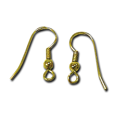 Gold Plated French Earwires (dozen pieces)