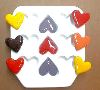 9 Heart Casting Mold