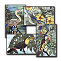 Exotic Bird Panels Pattern Set