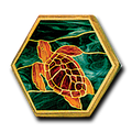 Sea Turtle Mosaic 16'' Hex Pattern
