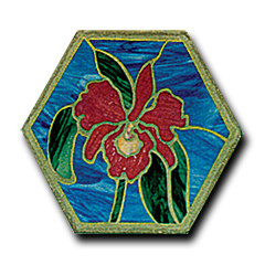 Orchid Mosaic 16'' Hex Pattern