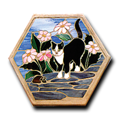 Cat & Mouse Mosaic 16'' Hex Pattern