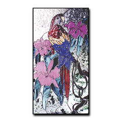 Macaw and Orchids Pattern