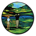 2nd Shot Golfers Pattern 22'' Dia.