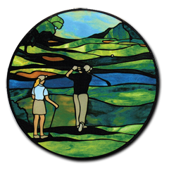2nd Shot Golfers Pattern 22'' Dia.