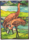 Sandhill Cranes Window Pattern