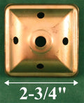 2-7/8'' Large Square Perforated Brass Vase Cap