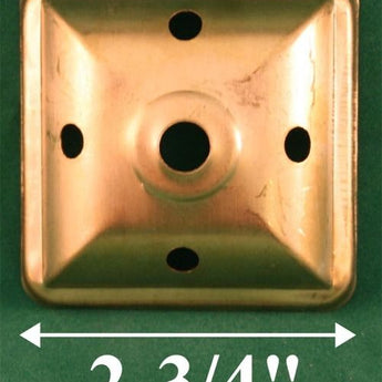2-7/8'' Large Square Perforated Brass Vase Cap