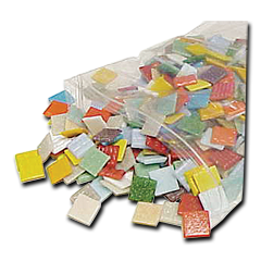 3/4'' Glass Tile Random Asst.-3lb.