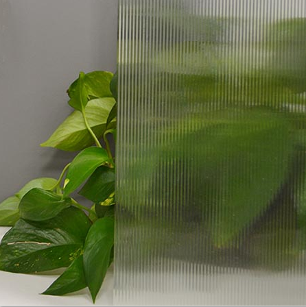 Narrow Reed Glass Pattern Clear 1/8