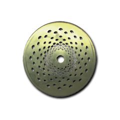 3" Stamped Brass Vase Cap