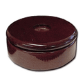 4'' Round Mahogany Box w/1'' Inset
