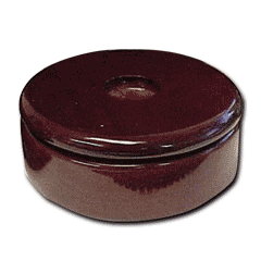 4'' Round Mahogany Box w/1'' Inset