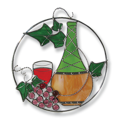 Wine Bottle & Grapes Round Ring Kit