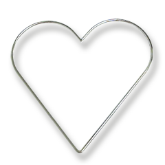 Wire Ring, Heart 8"