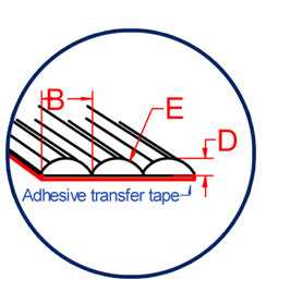 1/4" Flat Round Stick on Lead - 4 strips 6ft