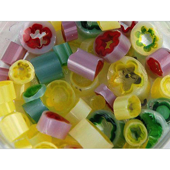 Millefiori, 2 oz., white.