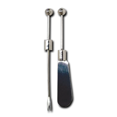 S/S Bead Fork & Knife Set 5'' Long