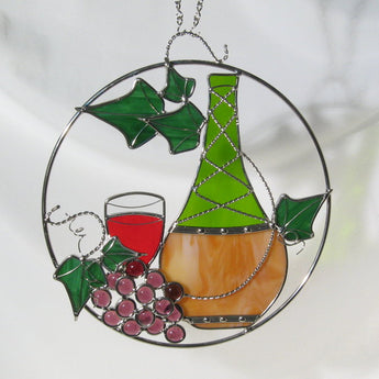 Finished Wine Bottle & Grapes Ring
