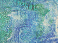 Uroboros Aqua Blue Opal and Sea Green on White with Cobalt Blue highlights Ripple 96 COE