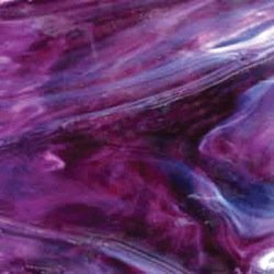 Uroboros Purple and White Wispy Iridized