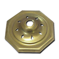 3'' Octagon Stamped Brass Vase Cap