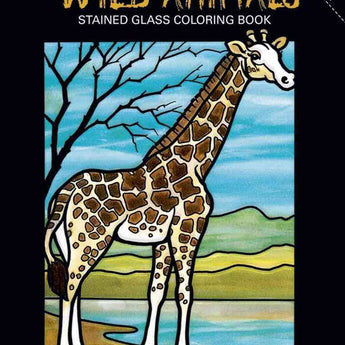 Wild Animals Stained Glass Coloring Book